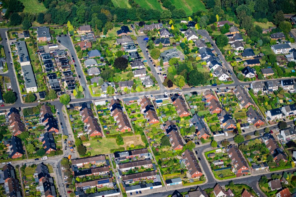 Luftaufnahme Geestland - Wohngebiet einer Einfamilienhaus- Siedlung in Geestland im Bundesland Niedersachsen, Deutschland