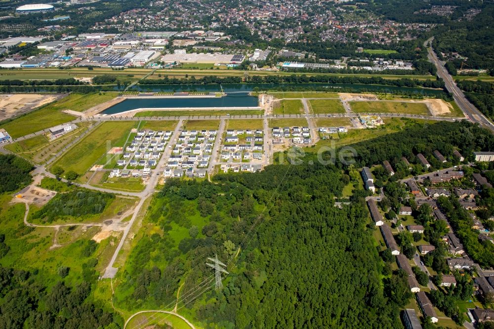 Gelsenkirchen aus der Vogelperspektive: Wohngebiet einer Einfamilienhaus- Siedlung in Gelsenkirchen im Bundesland Nordrhein-Westfalen