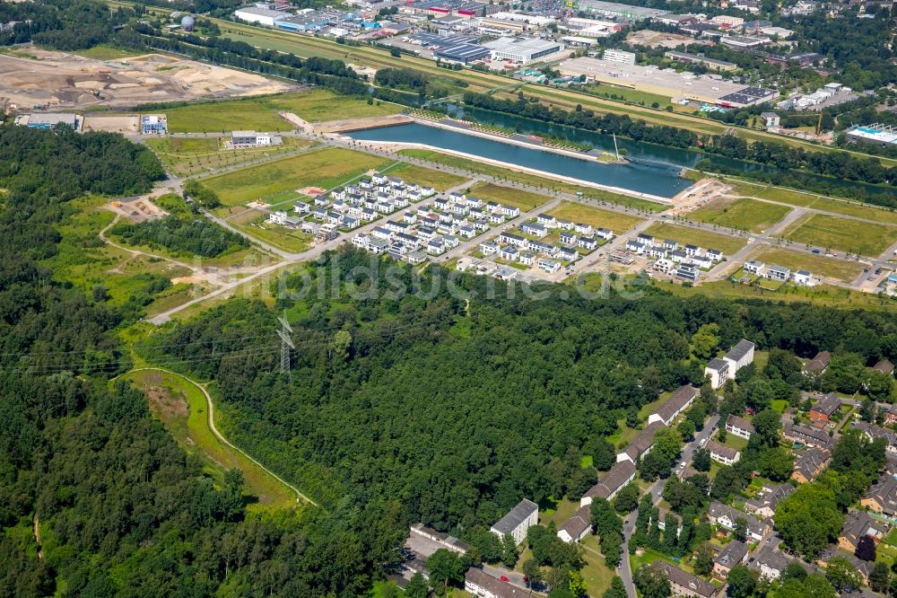 Gelsenkirchen aus der Vogelperspektive: Wohngebiet einer Einfamilienhaus- Siedlung in Gelsenkirchen im Bundesland Nordrhein-Westfalen