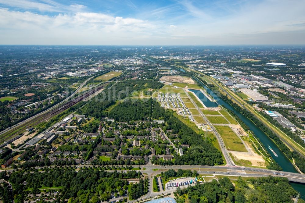 Luftbild Gelsenkirchen - Wohngebiet einer Einfamilienhaus- Siedlung in Gelsenkirchen im Bundesland Nordrhein-Westfalen