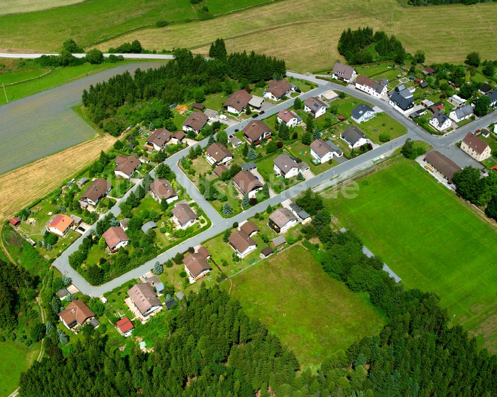 Luftaufnahme Geroldsreuth - Wohngebiet einer Einfamilienhaus- Siedlung in Geroldsreuth im Bundesland Bayern, Deutschland