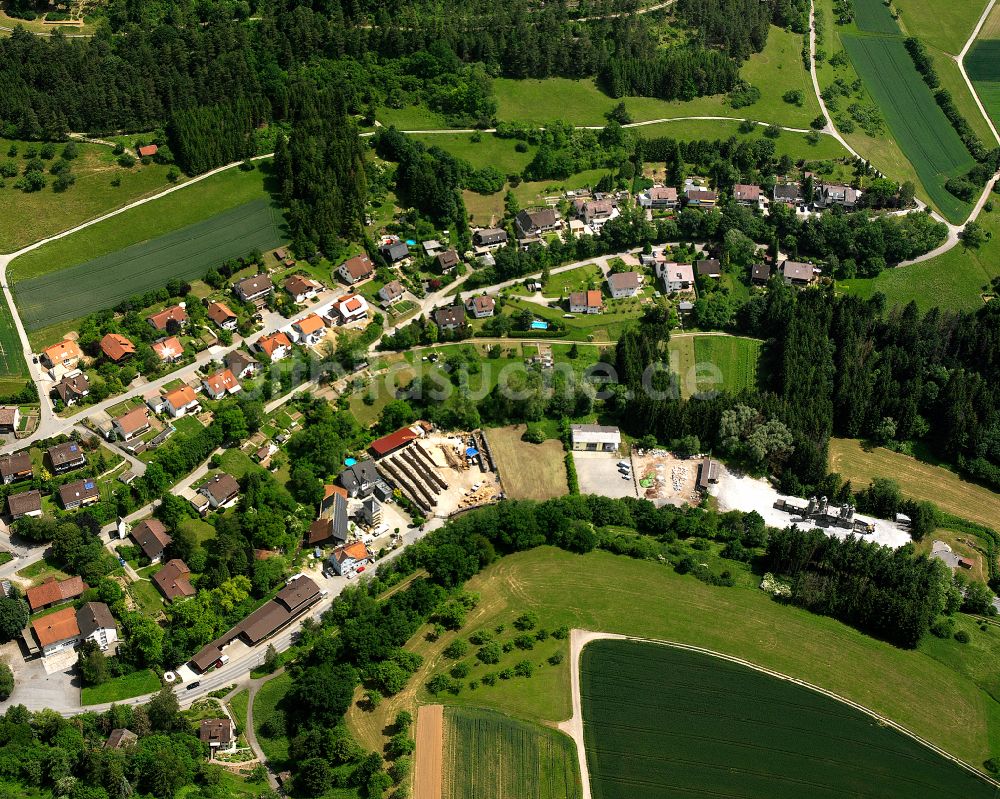 Luftbild Gültlingen - Wohngebiet einer Einfamilienhaus- Siedlung in Gültlingen im Bundesland Baden-Württemberg, Deutschland