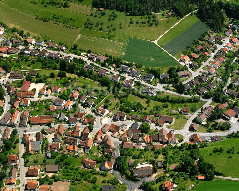 Luftaufnahme Gültlingen - Wohngebiet einer Einfamilienhaus- Siedlung in Gültlingen im Bundesland Baden-Württemberg, Deutschland