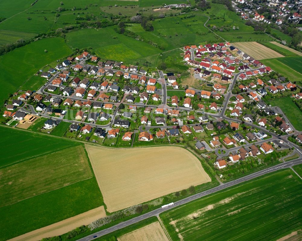 Luftbild Grünberg - Wohngebiet einer Einfamilienhaus- Siedlung in Grünberg im Bundesland Hessen, Deutschland