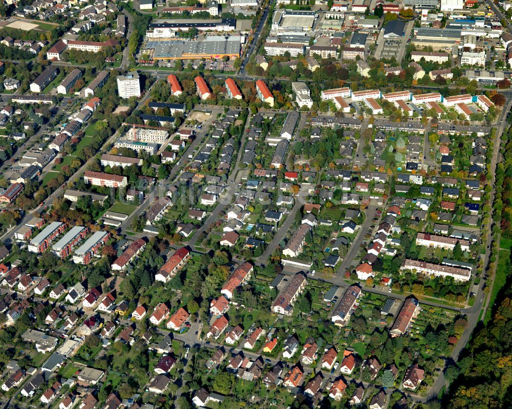 Luftaufnahme Grünwinkel - Wohngebiet einer Einfamilienhaus- Siedlung in Grünwinkel im Bundesland Baden-Württemberg, Deutschland