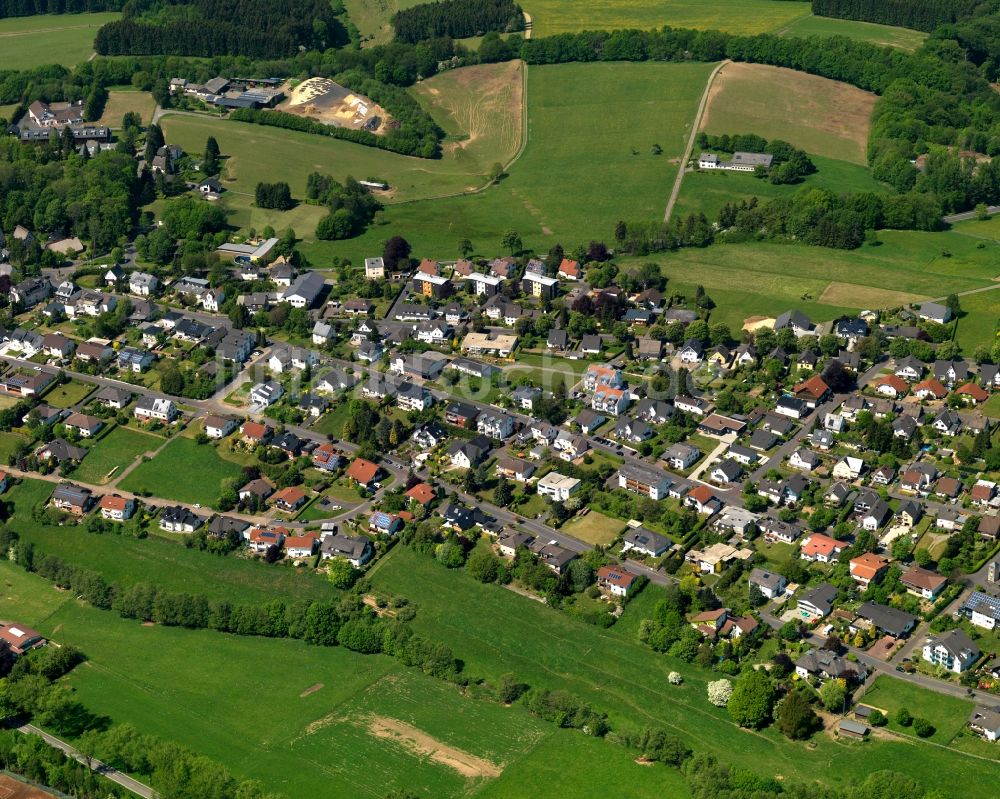 Luftbild Hachenburg - Wohngebiet einer Einfamilienhaus- Siedlung in Hachenburg im Bundesland Rheinland-Pfalz