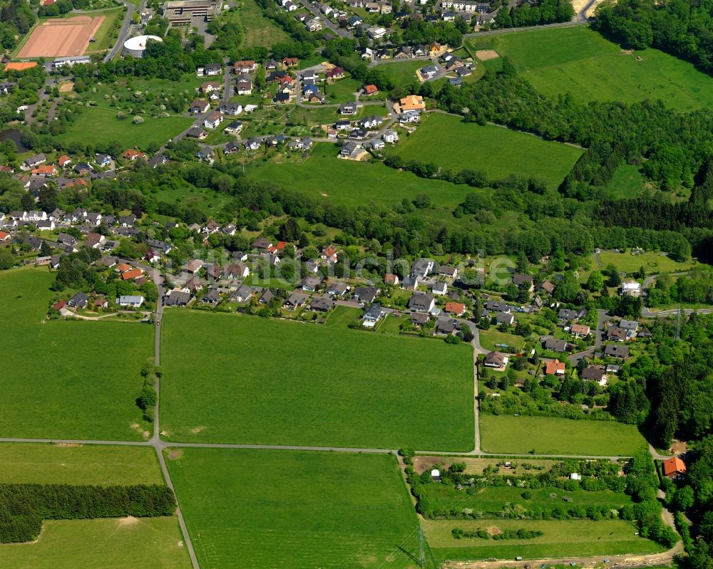 Hachenburg von oben - Wohngebiet einer Einfamilienhaus- Siedlung in Hachenburg im Bundesland Rheinland-Pfalz