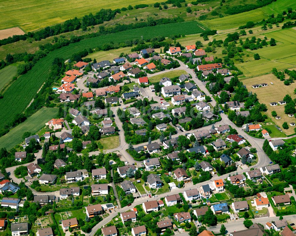 Hailfingen von oben - Wohngebiet einer Einfamilienhaus- Siedlung in Hailfingen im Bundesland Baden-Württemberg, Deutschland