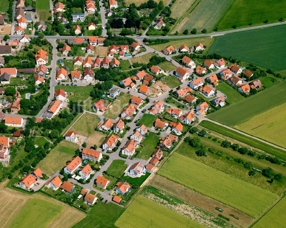 Hailfingen aus der Vogelperspektive: Wohngebiet einer Einfamilienhaus- Siedlung in Hailfingen im Bundesland Baden-Württemberg, Deutschland