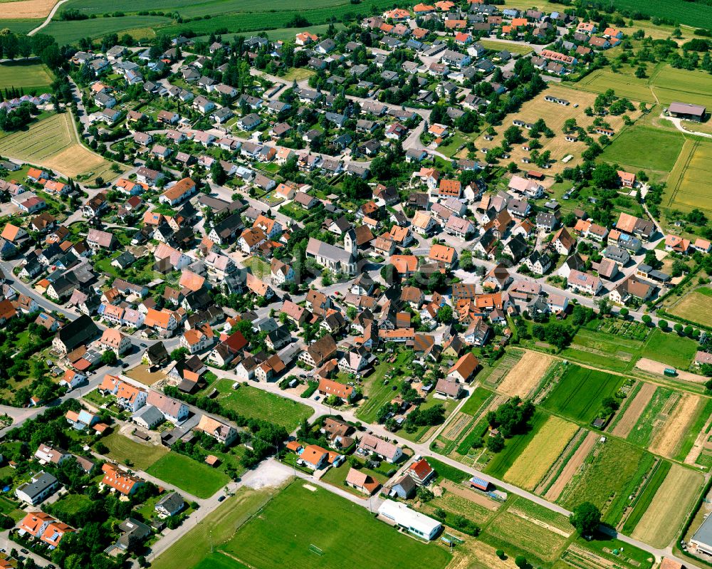 Luftbild Hailfingen - Wohngebiet einer Einfamilienhaus- Siedlung in Hailfingen im Bundesland Baden-Württemberg, Deutschland