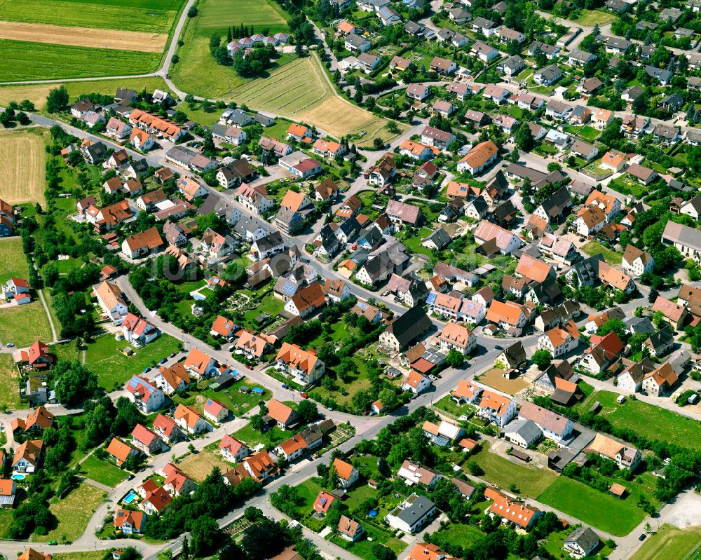 Luftaufnahme Hailfingen - Wohngebiet einer Einfamilienhaus- Siedlung in Hailfingen im Bundesland Baden-Württemberg, Deutschland