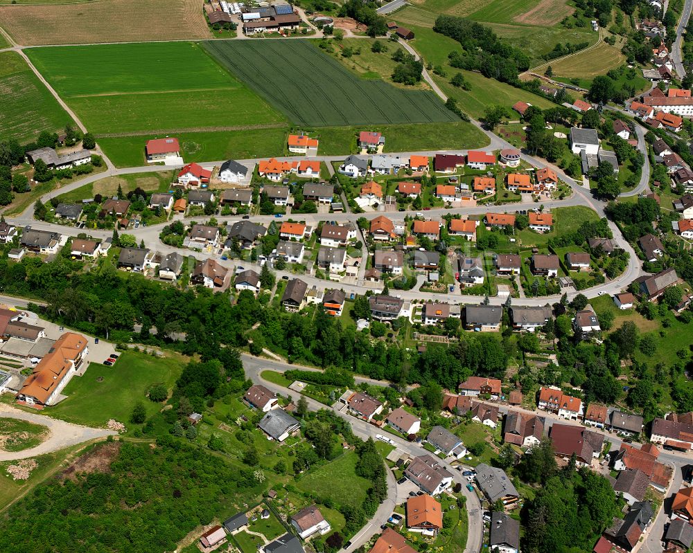 Luftbild Haiterbach - Wohngebiet einer Einfamilienhaus- Siedlung in Haiterbach im Bundesland Baden-Württemberg, Deutschland