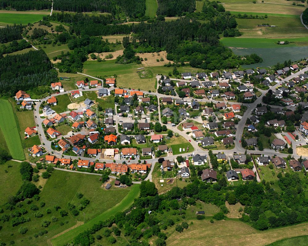 Haiterbach von oben - Wohngebiet einer Einfamilienhaus- Siedlung in Haiterbach im Bundesland Baden-Württemberg, Deutschland