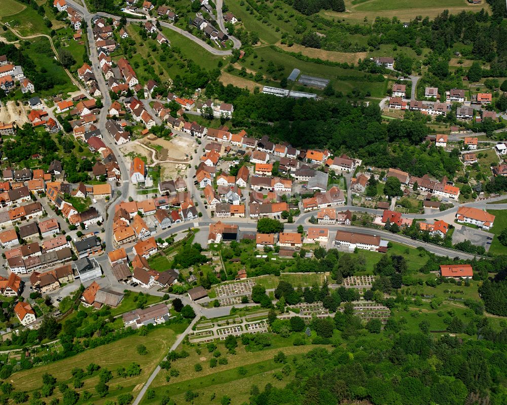 Luftbild Haiterbach - Wohngebiet einer Einfamilienhaus- Siedlung in Haiterbach im Bundesland Baden-Württemberg, Deutschland