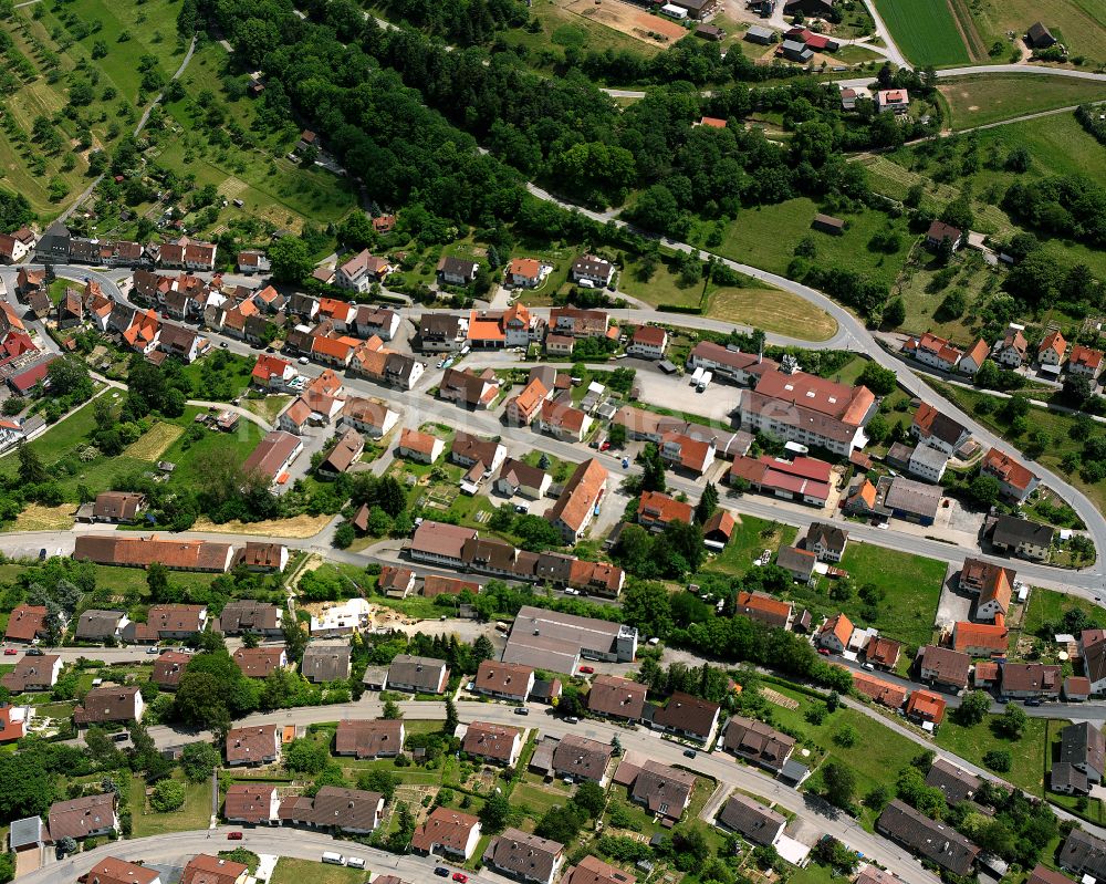 Luftaufnahme Haiterbach - Wohngebiet einer Einfamilienhaus- Siedlung in Haiterbach im Bundesland Baden-Württemberg, Deutschland