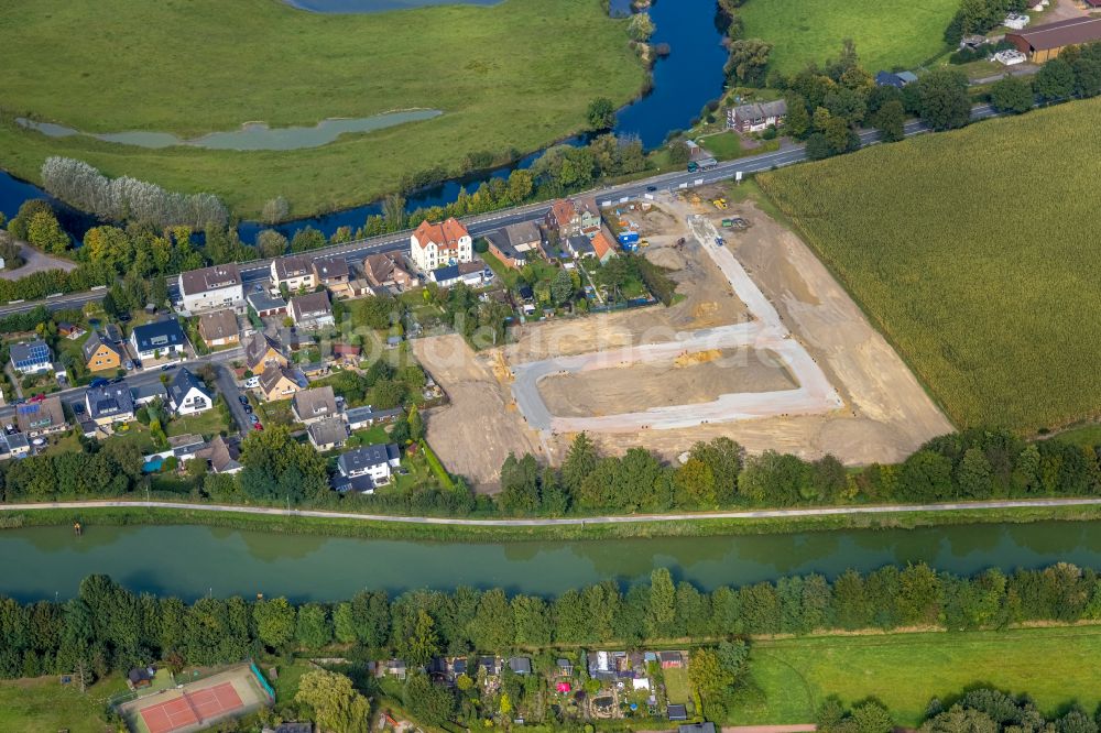 Hamm-Heessen aus der Vogelperspektive: Wohngebiet einer Einfamilienhaus- Siedlung in Heessen im Bundesland Nordrhein-Westfalen, Deutschland