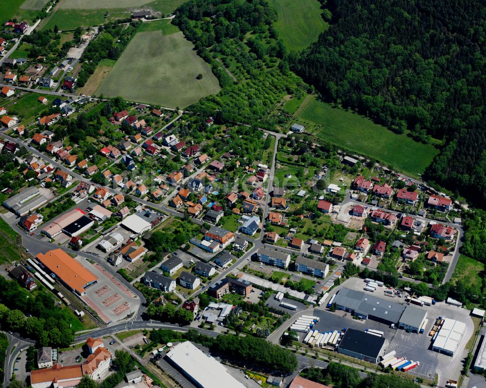 Luftaufnahme Heilbad Heiligenstadt - Wohngebiet einer Einfamilienhaus- Siedlung in Heilbad Heiligenstadt im Bundesland Thüringen, Deutschland