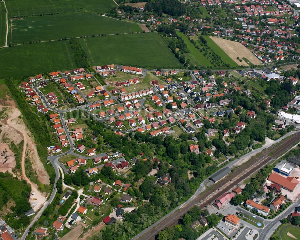 Luftaufnahme Heilbad Heiligenstadt - Wohngebiet einer Einfamilienhaus- Siedlung in Heilbad Heiligenstadt im Bundesland Thüringen, Deutschland