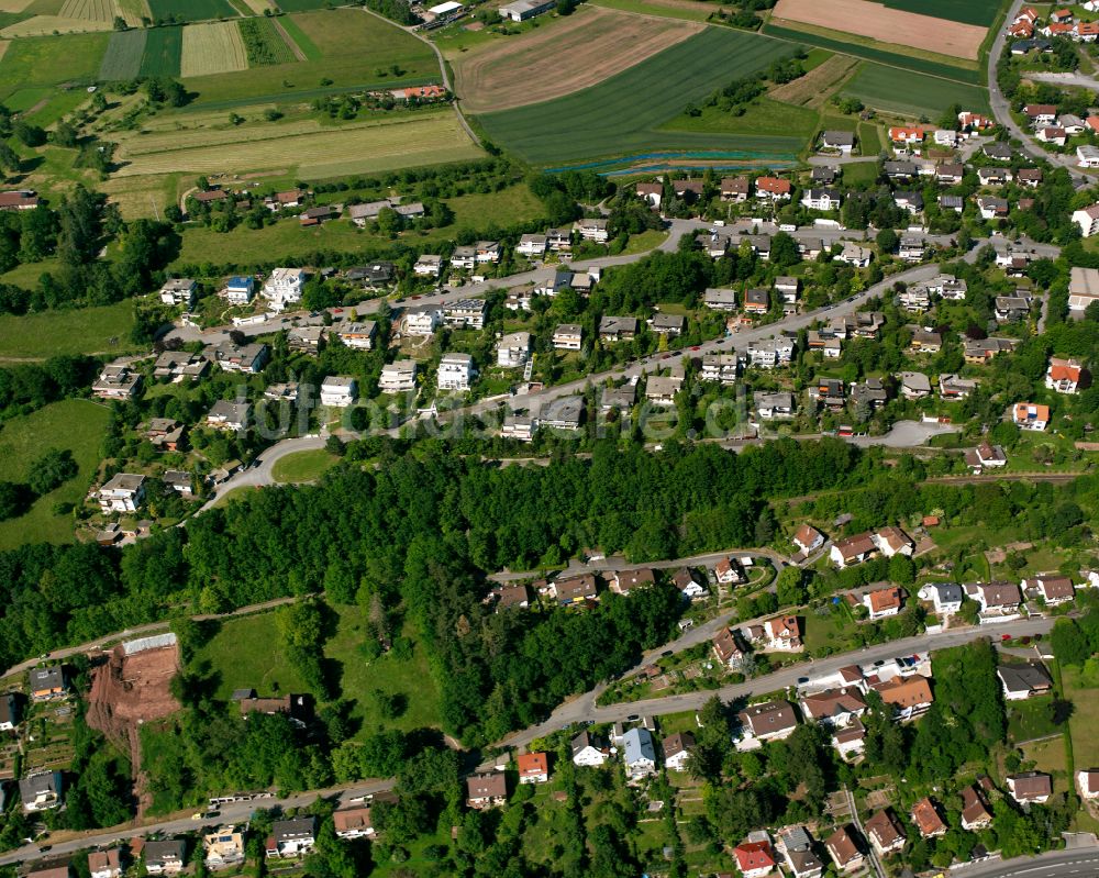 Luftbild Heumaden - Wohngebiet einer Einfamilienhaus- Siedlung in Heumaden im Bundesland Baden-Württemberg, Deutschland