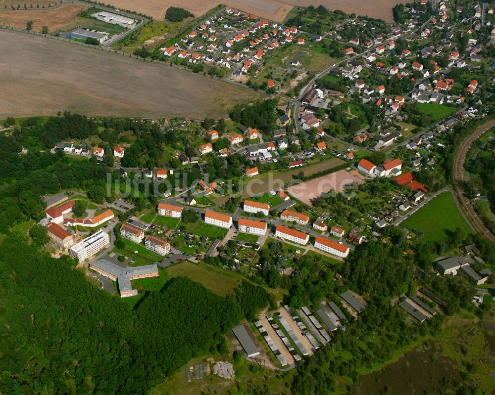 Luftbild Hilbersdorf - Wohngebiet einer Einfamilienhaus- Siedlung in Hilbersdorf im Bundesland Sachsen, Deutschland