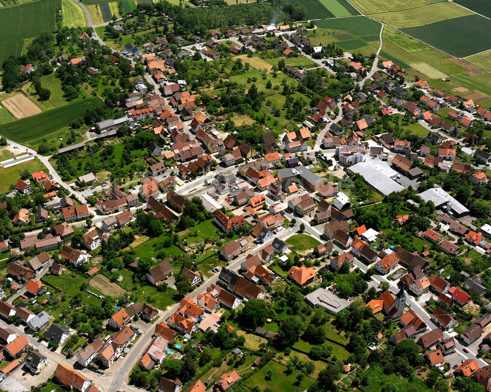 Luftbild Hochdorf - Wohngebiet einer Einfamilienhaus- Siedlung in Hochdorf im Bundesland Baden-Württemberg, Deutschland