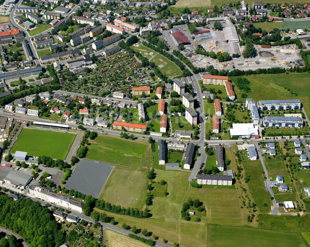 Luftbild Hof - Wohngebiet einer Einfamilienhaus- Siedlung in Hof im Bundesland Bayern, Deutschland