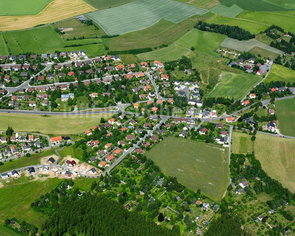 Luftbild Hof - Wohngebiet einer Einfamilienhaus- Siedlung in Hof im Bundesland Bayern, Deutschland