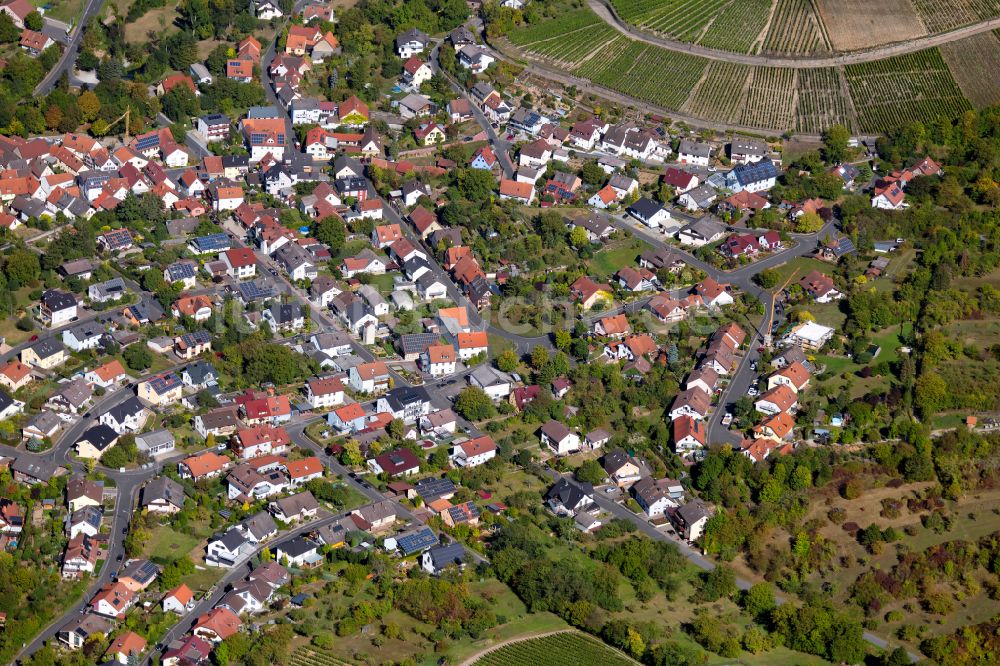 Homburg a.Main von oben - Wohngebiet einer Einfamilienhaus- Siedlung in Homburg a.Main im Bundesland Bayern, Deutschland