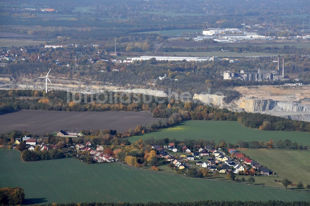 Luftaufnahme Hortwinkel - Wohngebiet einer Einfamilienhaus- Siedlung in Hortwinkel im Bundesland Brandenburg