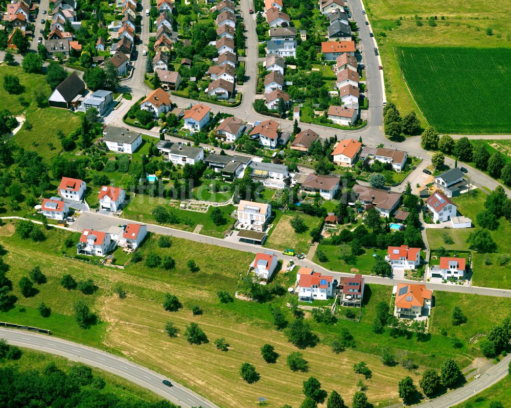 Luftbild Jettenburg - Wohngebiet einer Einfamilienhaus- Siedlung in Jettenburg im Bundesland Baden-Württemberg, Deutschland