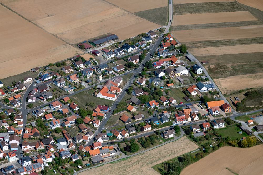 Luftbild Karbach - Wohngebiet einer Einfamilienhaus- Siedlung in Karbach im Bundesland Bayern, Deutschland