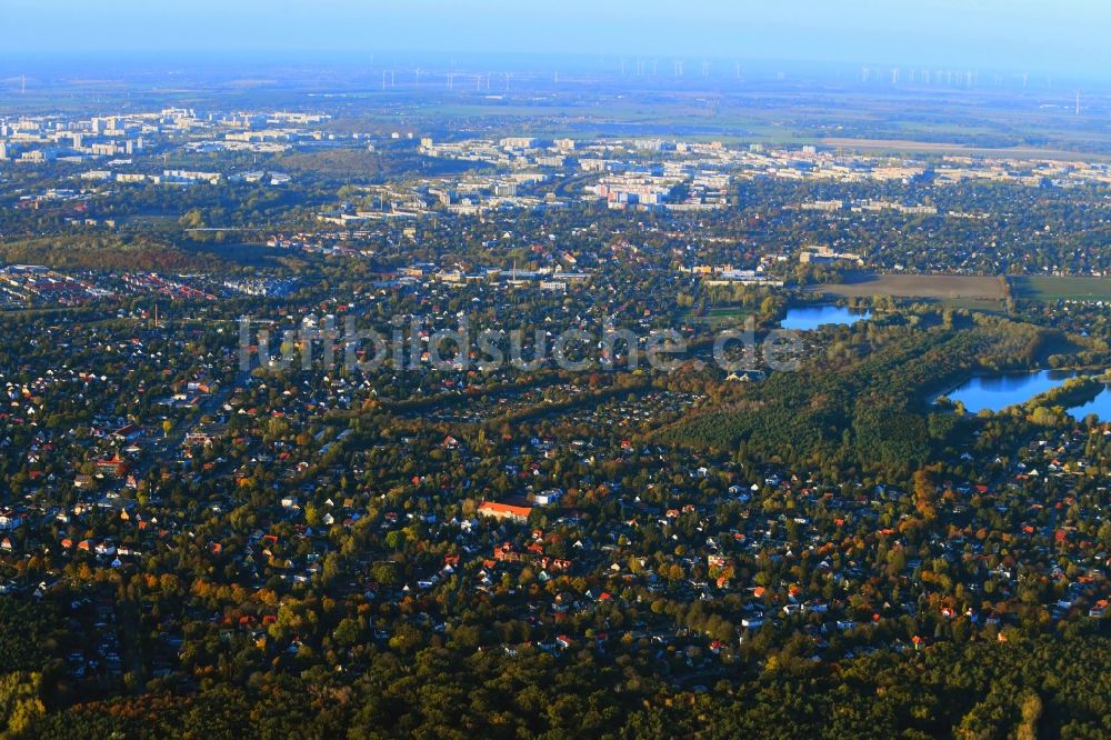 Luftbild Berlin - Wohngebiet einer Einfamilienhaus- Siedlung Kaulsdorf - Mahlsdorf in Berlin, Deutschland