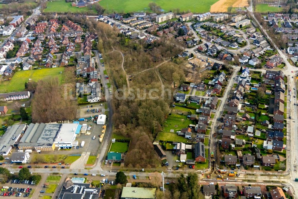 Kirchhellen von oben - Wohngebiet einer Einfamilienhaus- Siedlung in Kirchhellen im Bundesland Nordrhein-Westfalen, Deutschland