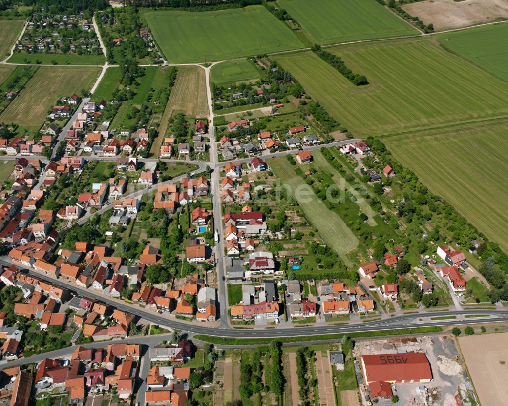 Luftbild Kirchworbis - Wohngebiet einer Einfamilienhaus- Siedlung in Kirchworbis im Bundesland Thüringen, Deutschland