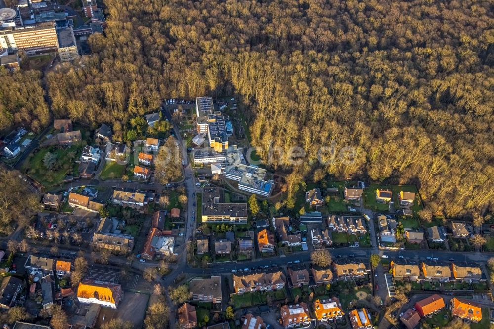 Luftaufnahme Hamm - Wohngebiet mit Einfamilienhaus- Siedlung an der Kleistraße im Ortsteil Heessen in Hamm im Bundesland Nordrhein-Westfalen, Deutschland