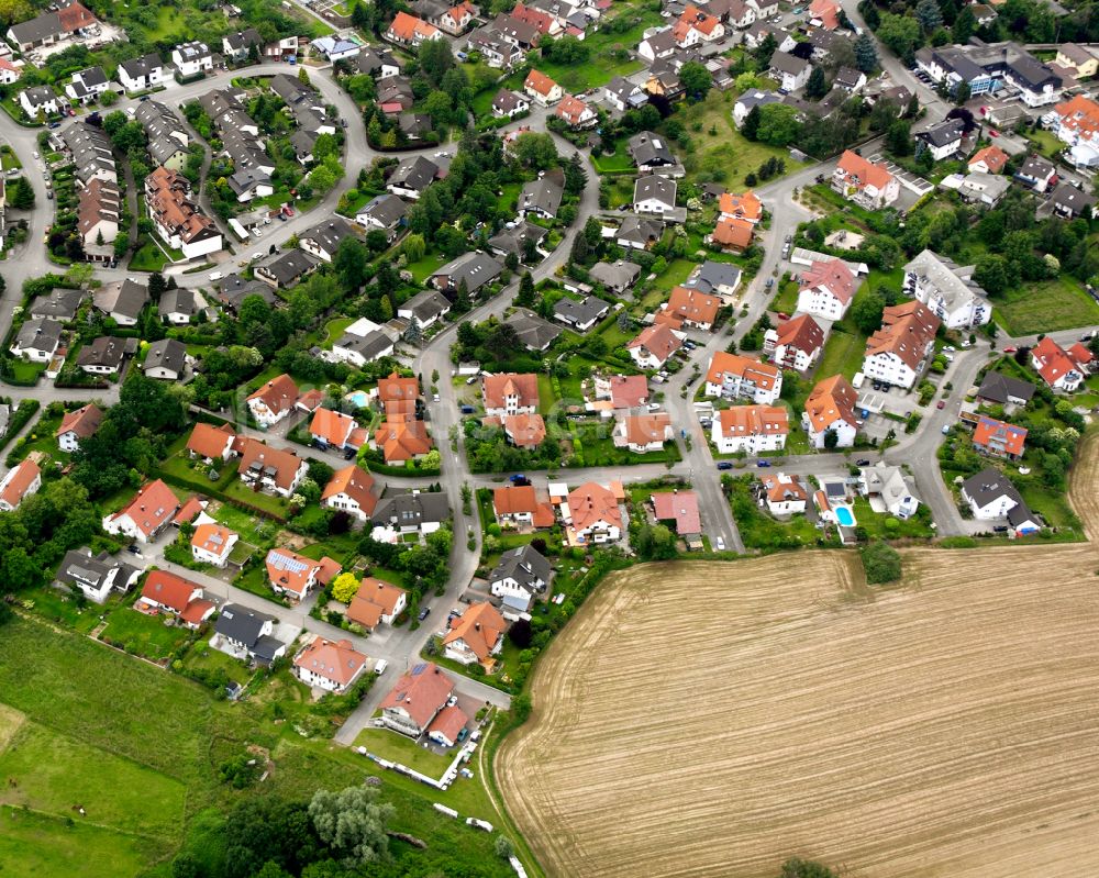 Luftaufnahme Kork - Wohngebiet einer Einfamilienhaus- Siedlung in Kork im Bundesland Baden-Württemberg, Deutschland