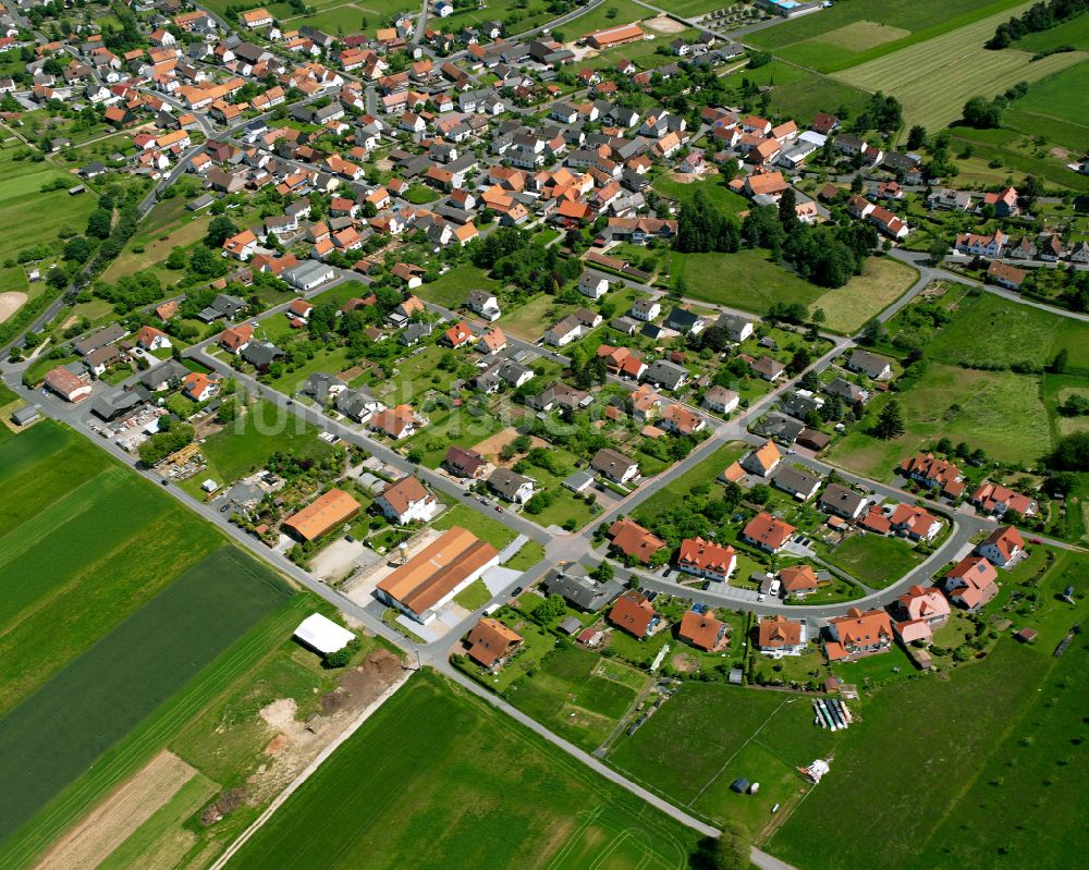 Luftbild Landenhausen - Wohngebiet einer Einfamilienhaus- Siedlung in Landenhausen im Bundesland Hessen, Deutschland