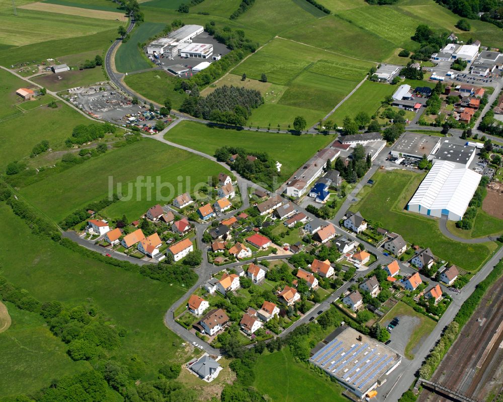 Luftaufnahme Lauterbach (Hessen) - Wohngebiet einer Einfamilienhaus- Siedlung in Lauterbach (Hessen) im Bundesland Hessen, Deutschland