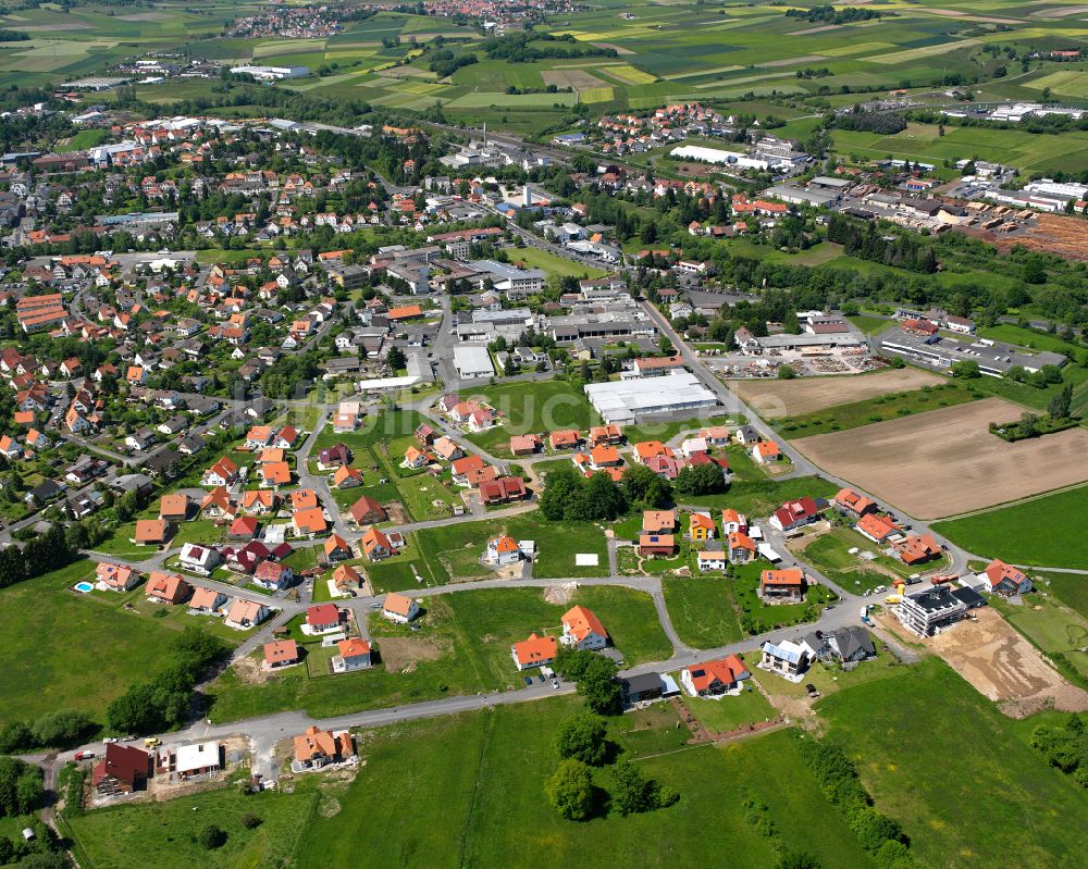 Lauterbach (Hessen) von oben - Wohngebiet einer Einfamilienhaus- Siedlung in Lauterbach (Hessen) im Bundesland Hessen, Deutschland