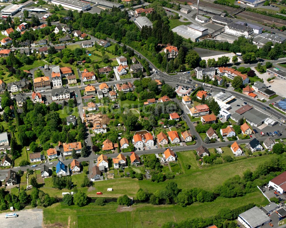 Luftaufnahme Lauterbach (Hessen) - Wohngebiet einer Einfamilienhaus- Siedlung in Lauterbach (Hessen) im Bundesland Hessen, Deutschland