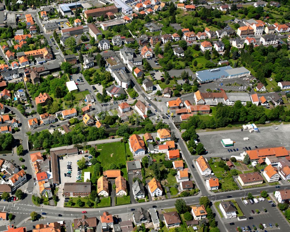 Lauterbach (Hessen) von oben - Wohngebiet einer Einfamilienhaus- Siedlung in Lauterbach (Hessen) im Bundesland Hessen, Deutschland