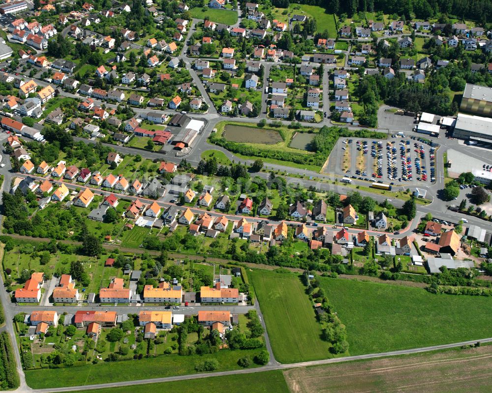 Luftaufnahme Lauterbach (Hessen) - Wohngebiet einer Einfamilienhaus- Siedlung in Lauterbach (Hessen) im Bundesland Hessen, Deutschland