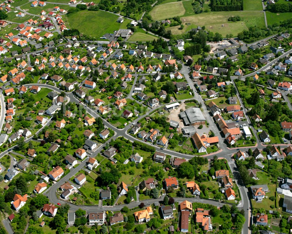 Lauterbach (Hessen) von oben - Wohngebiet einer Einfamilienhaus- Siedlung in Lauterbach (Hessen) im Bundesland Hessen, Deutschland