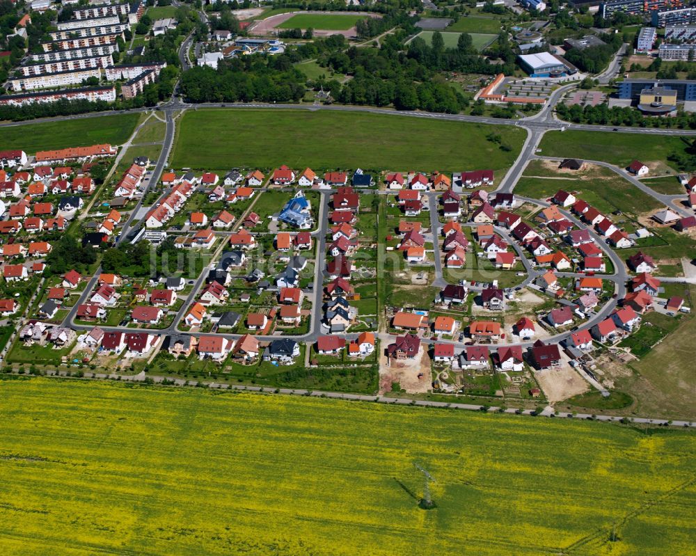 Luftaufnahme Leinefelde - Wohngebiet einer Einfamilienhaus- Siedlung in Leinefelde im Bundesland Thüringen, Deutschland