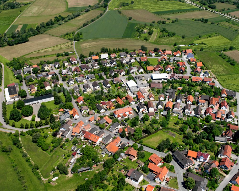 Leutesheim von oben - Wohngebiet einer Einfamilienhaus- Siedlung in Leutesheim im Bundesland Baden-Württemberg, Deutschland