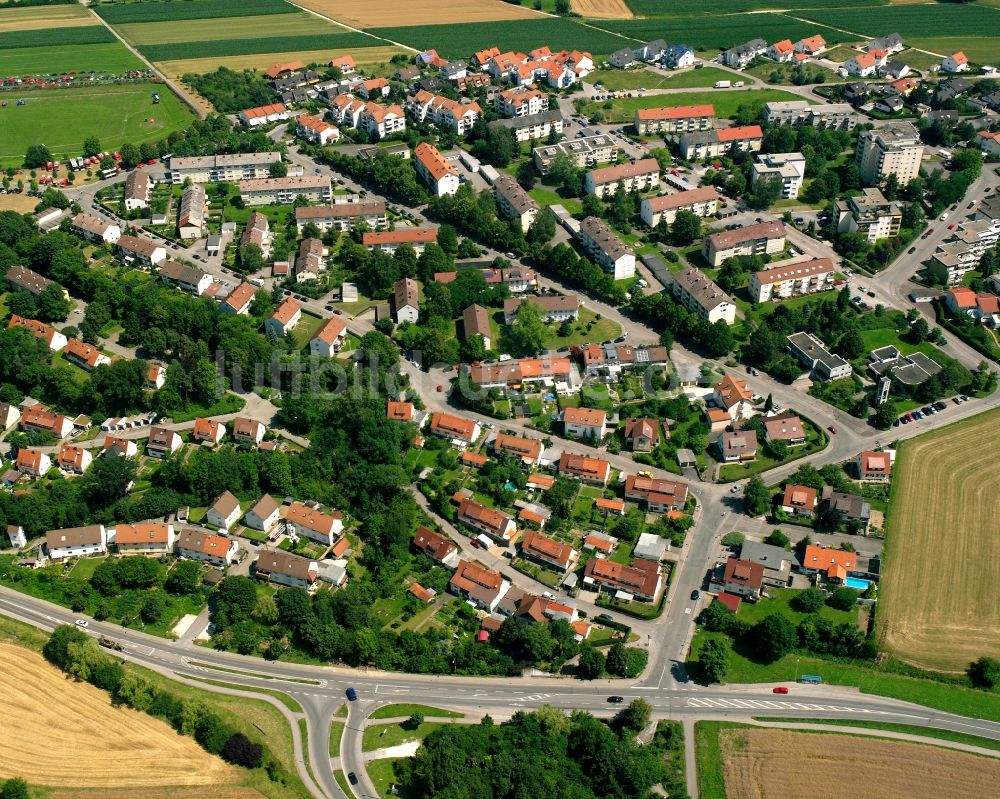 Luftbild Manzen - Wohngebiet einer Einfamilienhaus- Siedlung in Manzen im Bundesland Baden-Württemberg, Deutschland