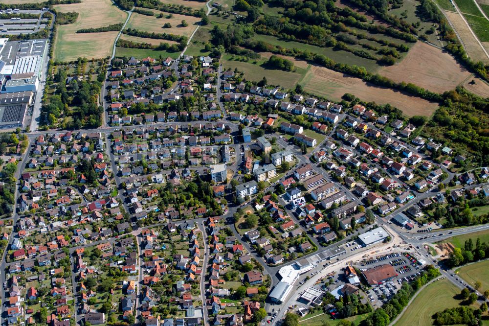 Luftbild Marktheidenfeld - Wohngebiet einer Einfamilienhaus- Siedlung in Marktheidenfeld im Bundesland Bayern, Deutschland