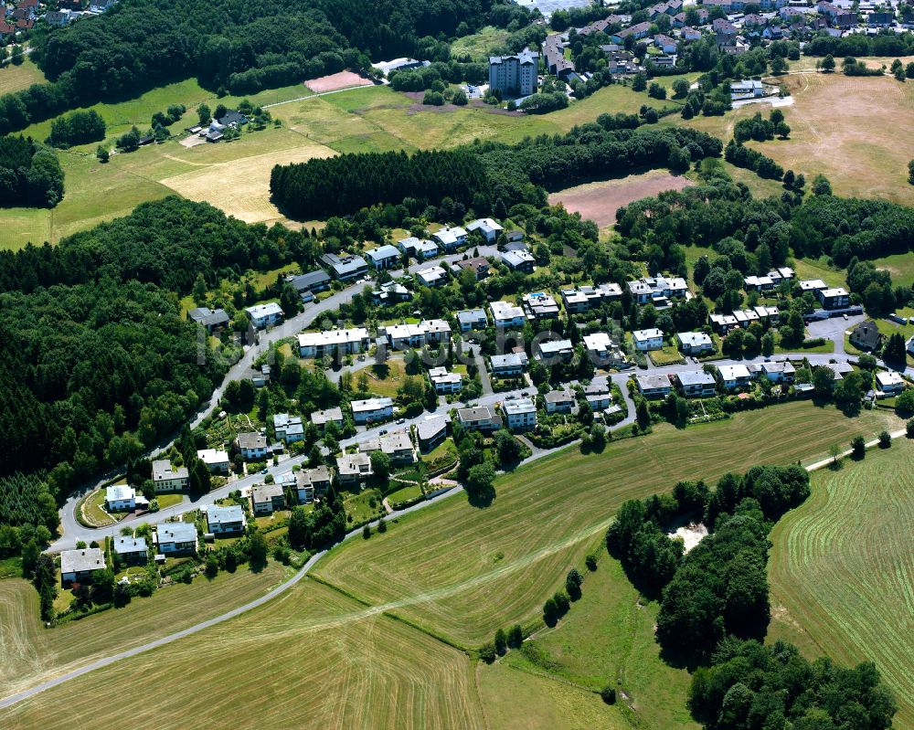 Luftbild Meinerzhagen - Wohngebiet einer Einfamilienhaus- Siedlung in Meinerzhagen im Bundesland Nordrhein-Westfalen, Deutschland