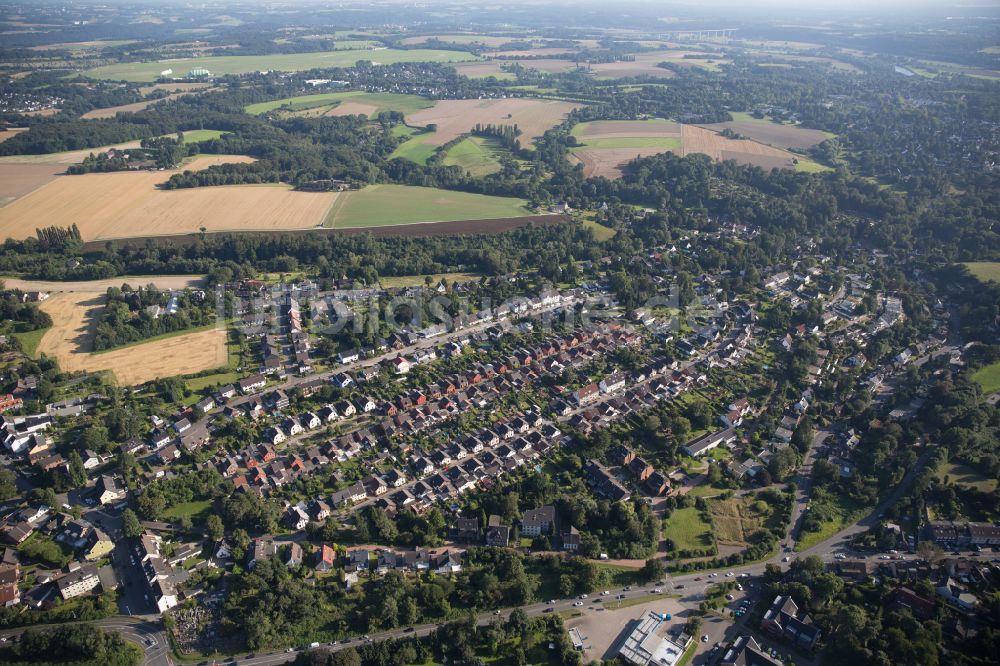 Mülheim an der Ruhr aus der Vogelperspektive: Wohngebiet einer Einfamilienhaus- Siedlung in Mülheim an der Ruhr im Bundesland Nordrhein-Westfalen, Deutschland