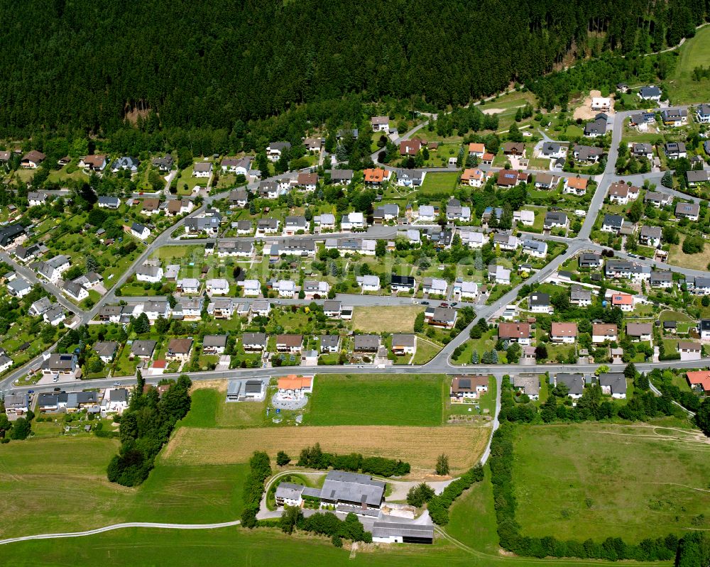 Naila-Froschgrün von oben - Wohngebiet einer Einfamilienhaus- Siedlung in Naila-Froschgrün im Bundesland Bayern, Deutschland